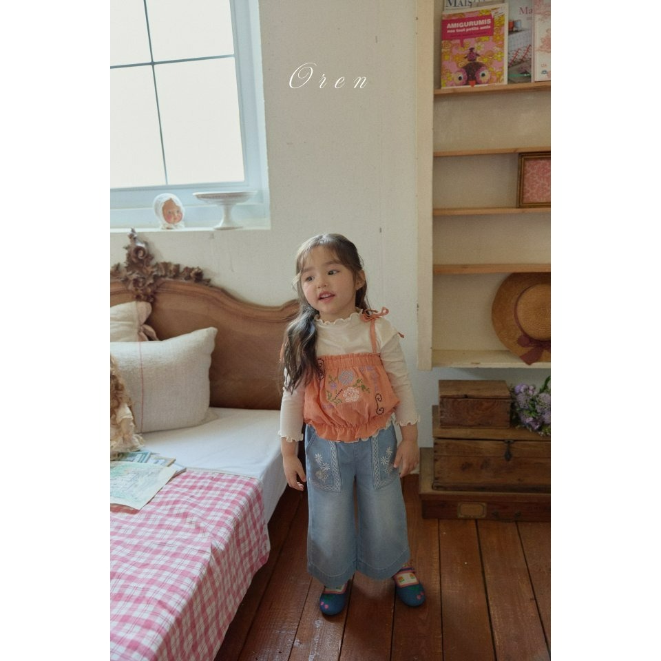 Oren 上衣 오렌 로미부드러운스판티셔츠키즈-細節圖7