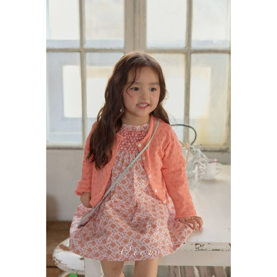 Oren 開襟衫 오렌 로잘린니트가디건키즈-細節圖3