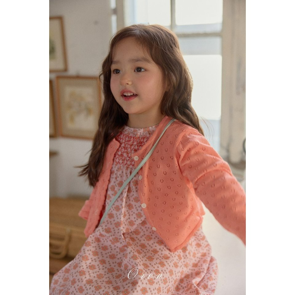 Oren 開襟衫 오렌 로잘린니트가디건키즈-細節圖4