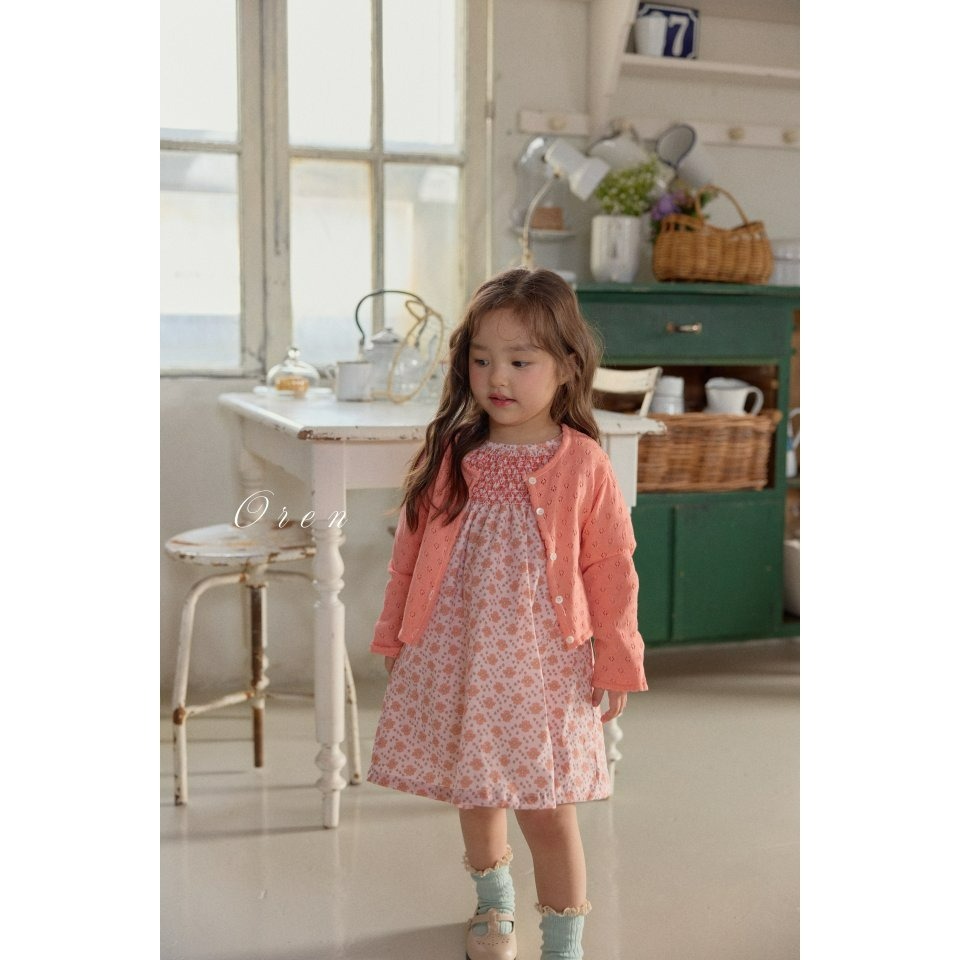 Oren 開襟衫 오렌 로잘린니트가디건키즈-細節圖6