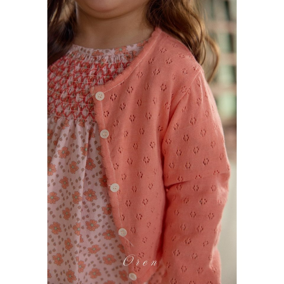 Oren 開襟衫 오렌 로잘린니트가디건키즈-細節圖7