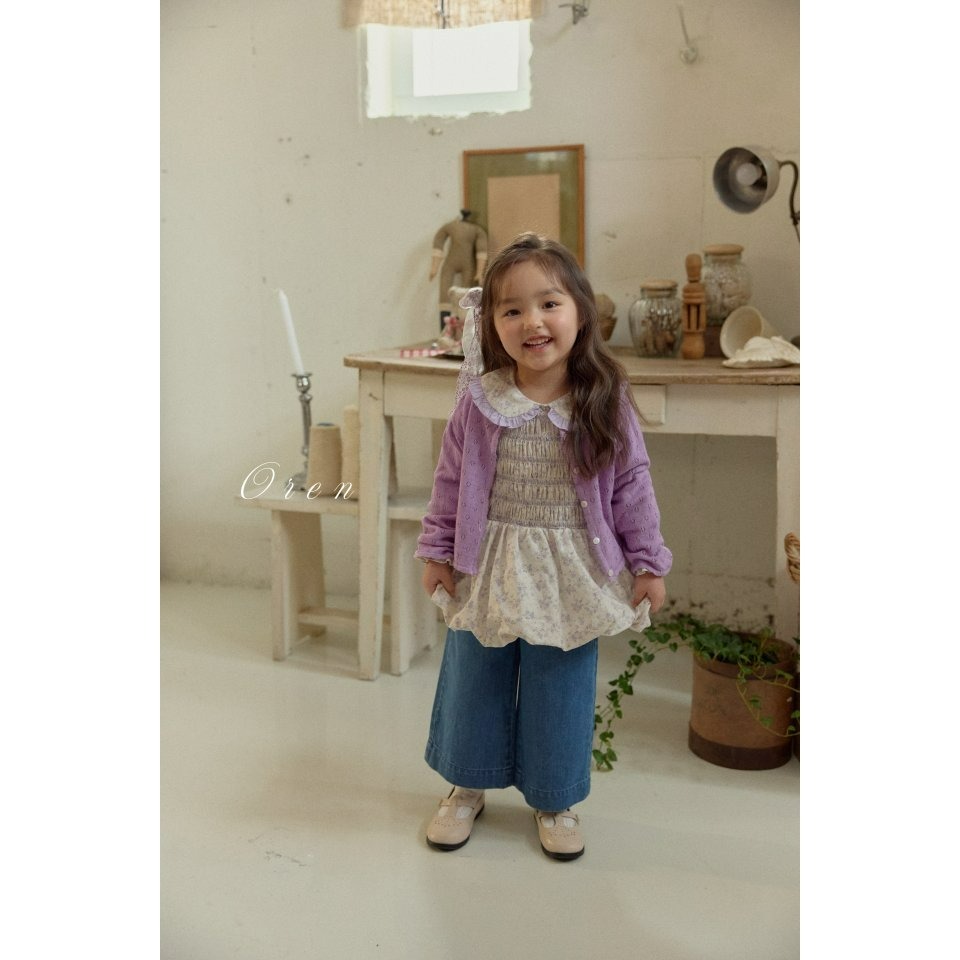 Oren 開襟衫 오렌 로잘린니트가디건키즈-細節圖9