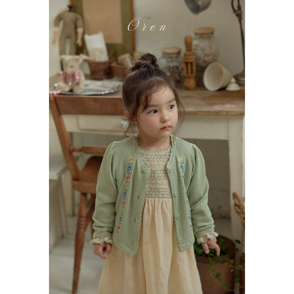 Oren 洋裝 오렌 마리엔스모크원피스키즈-細節圖4