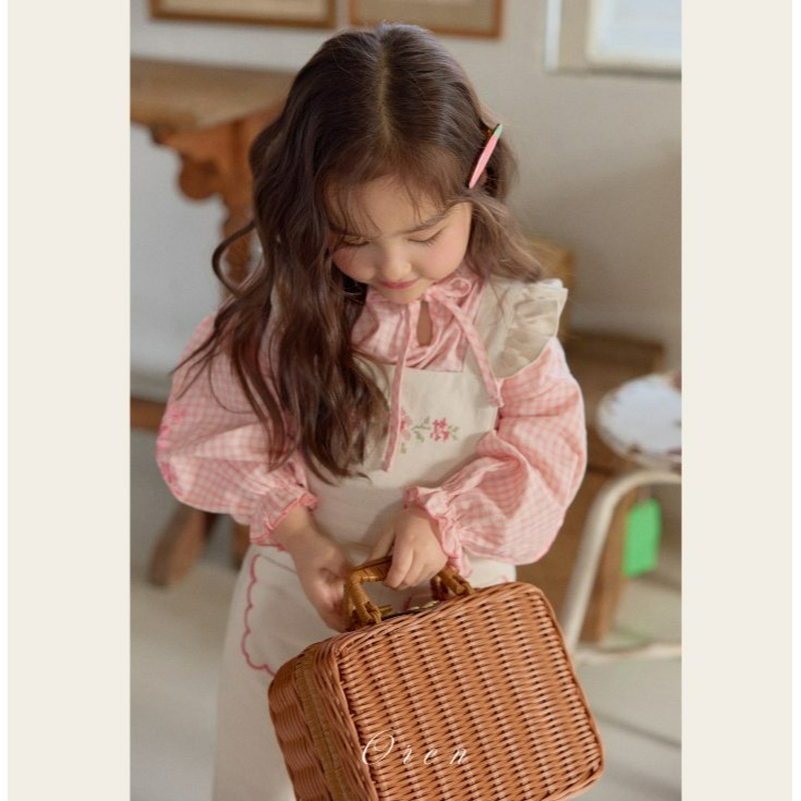 Oren 吊帶褲 오렌 벨꽃주머니오버올키즈-細節圖2