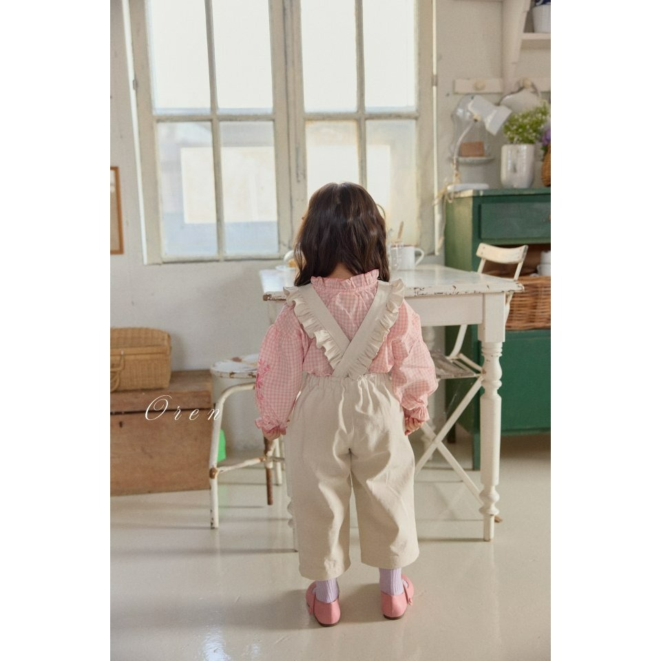 Oren 吊帶褲 오렌 벨꽃주머니오버올키즈-細節圖4