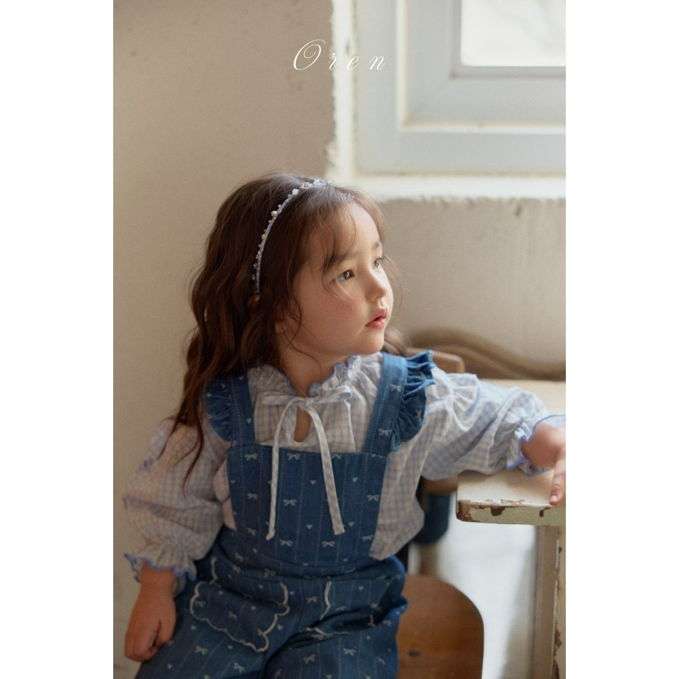 Oren 吊帶褲 오렌 벨꽃주머니오버올키즈-細節圖5