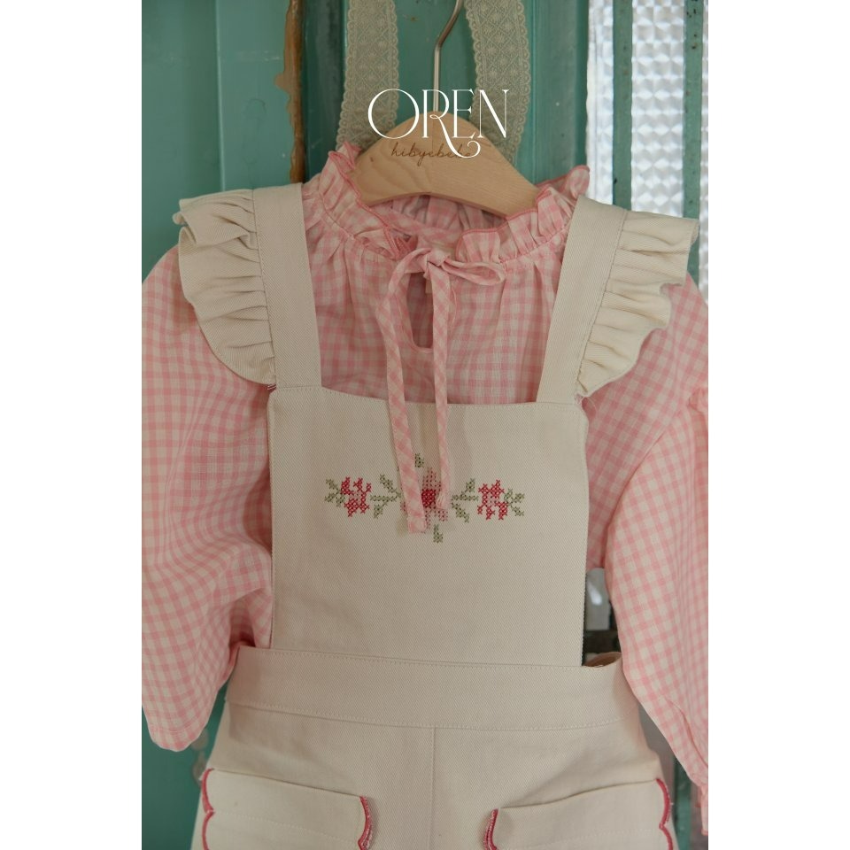 Oren 吊帶褲 오렌 벨꽃주머니오버올키즈-細節圖9