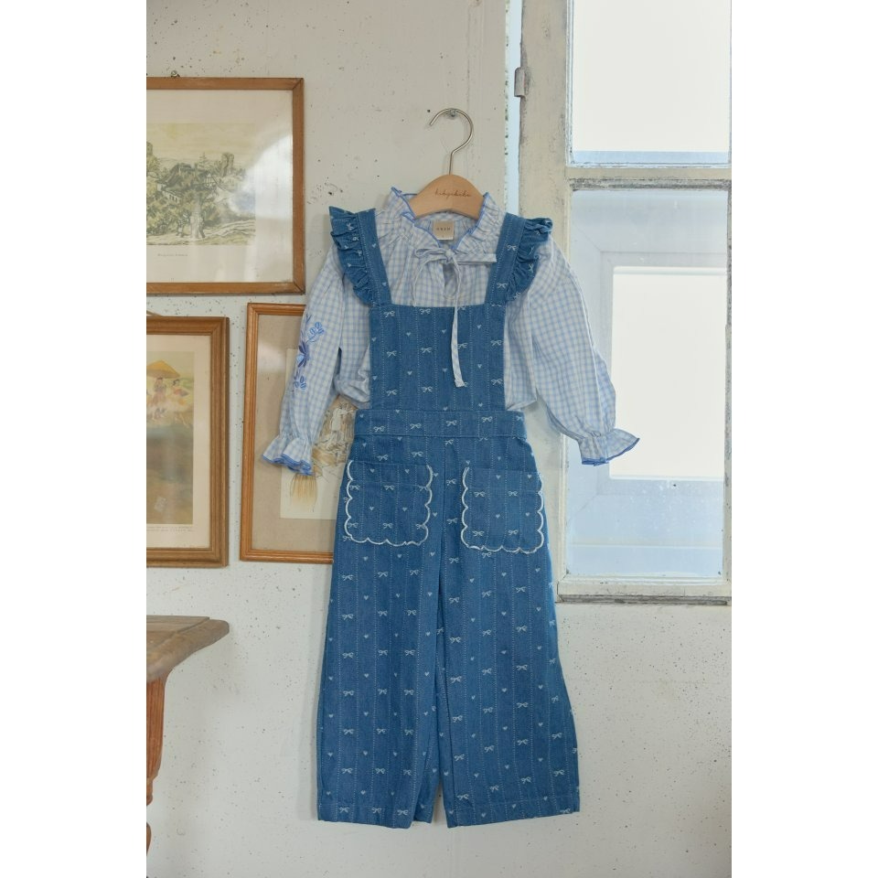 Oren 吊帶褲 오렌 벨꽃주머니오버올키즈-細節圖11