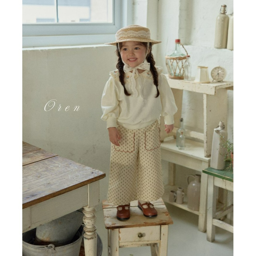 Oren 褲子 오렌 벨자수팬츠키즈-細節圖2