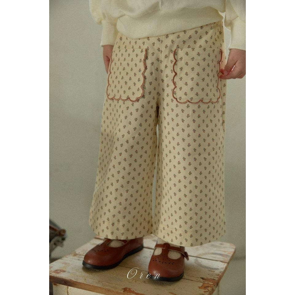 Oren 褲子 오렌 벨자수팬츠키즈-細節圖7