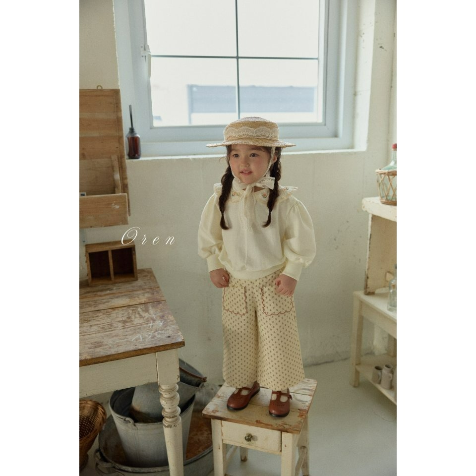 Oren 褲子 오렌 벨자수팬츠키즈-細節圖8