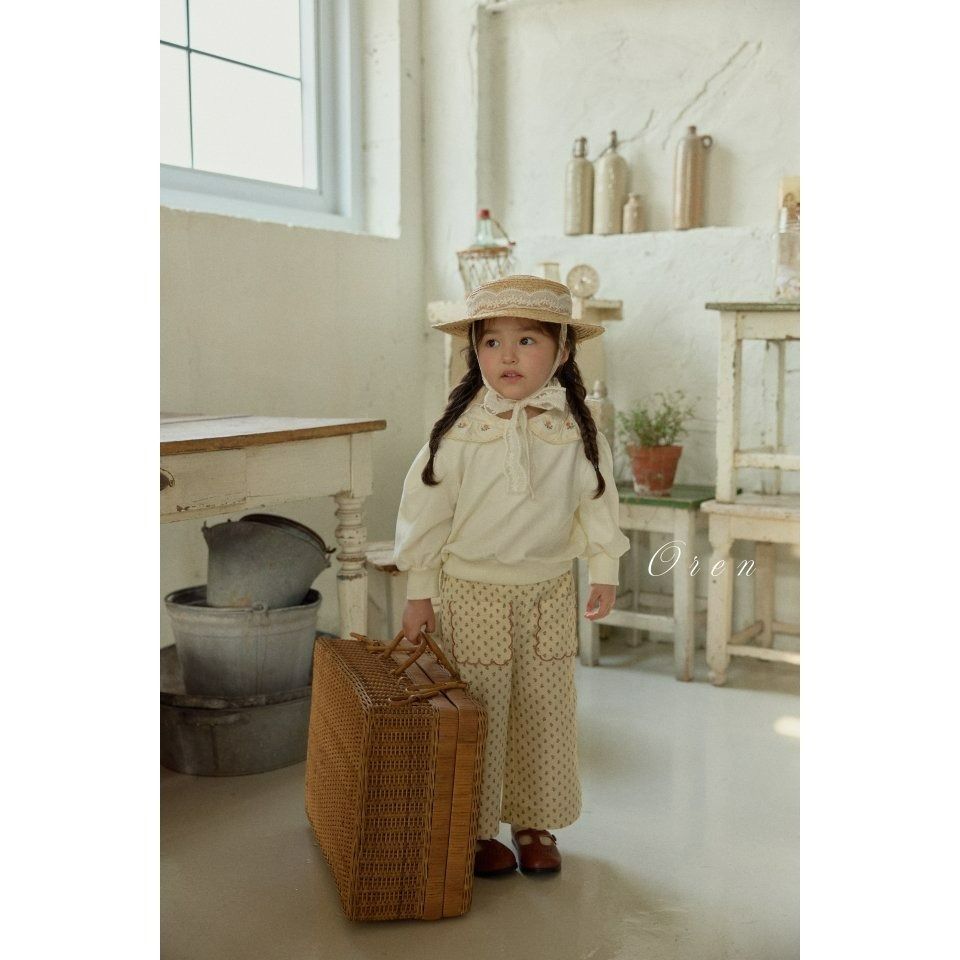 Oren 褲子 오렌 벨자수팬츠키즈-細節圖9