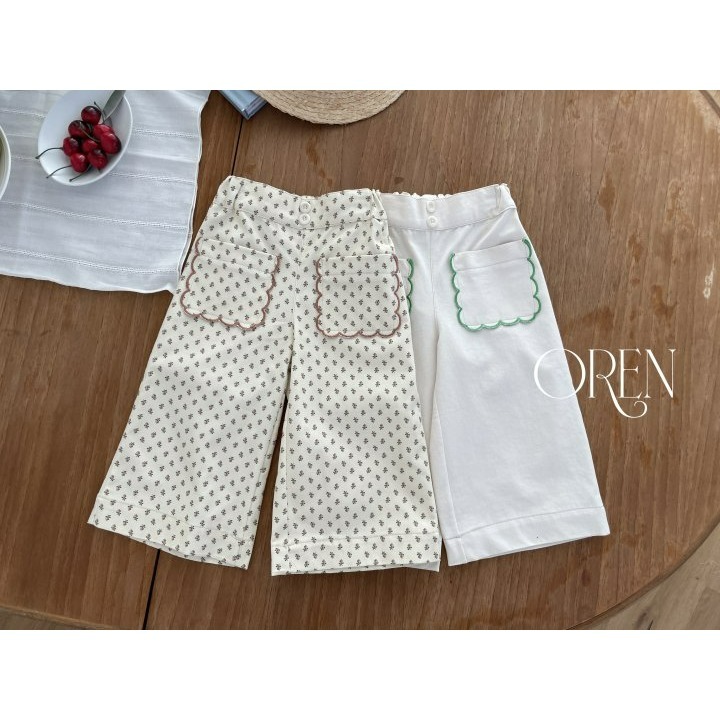 Oren 褲子 오렌 벨자수팬츠키즈-細節圖10