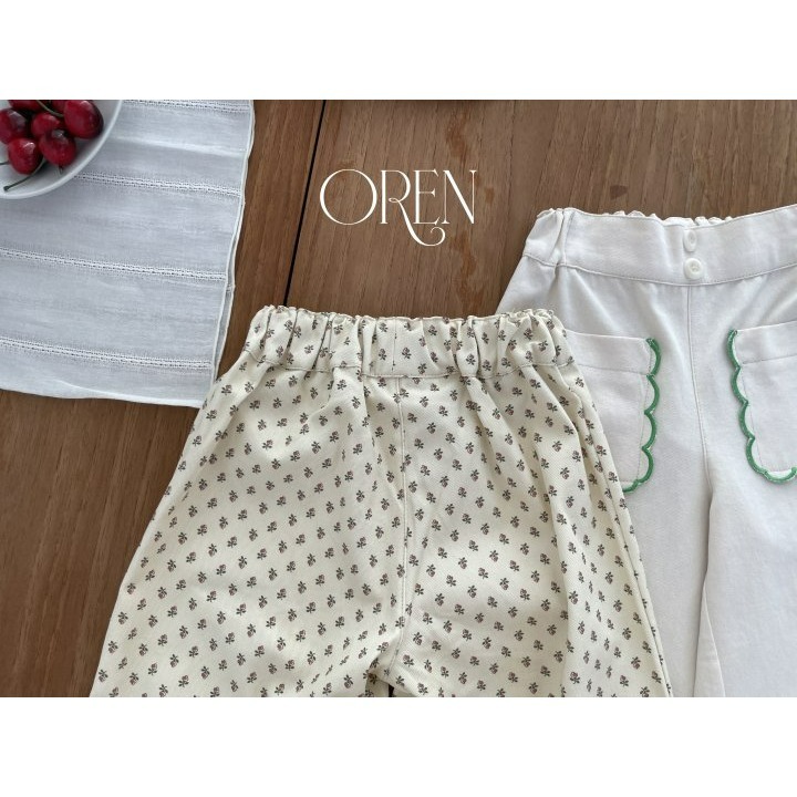 Oren 褲子 오렌 벨자수팬츠키즈-細節圖11