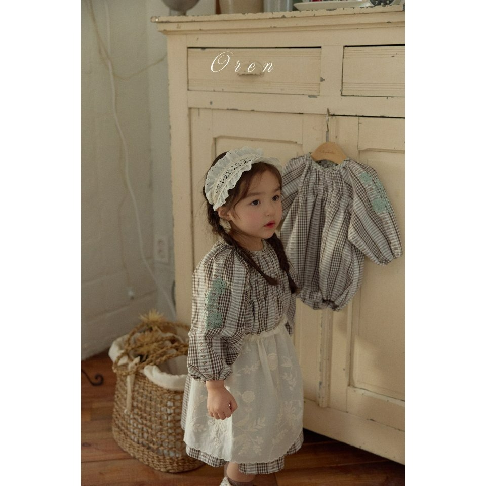 Oren 包屁衣 오렌 씨퓨리체크원피스슈트베베-細節圖9