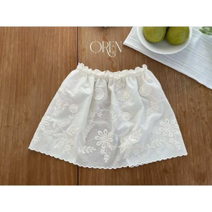 Oren 圍裙 오렌 엔틱자수앞치마키즈-細節圖11