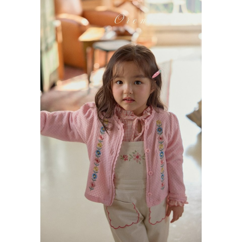Oren 開襟衫 오렌 코렛꽃자수가디건키즈-細節圖4