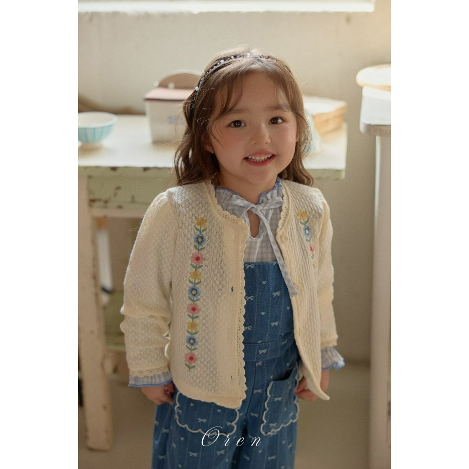 Oren 開襟衫 오렌 코렛꽃자수가디건키즈-細節圖7