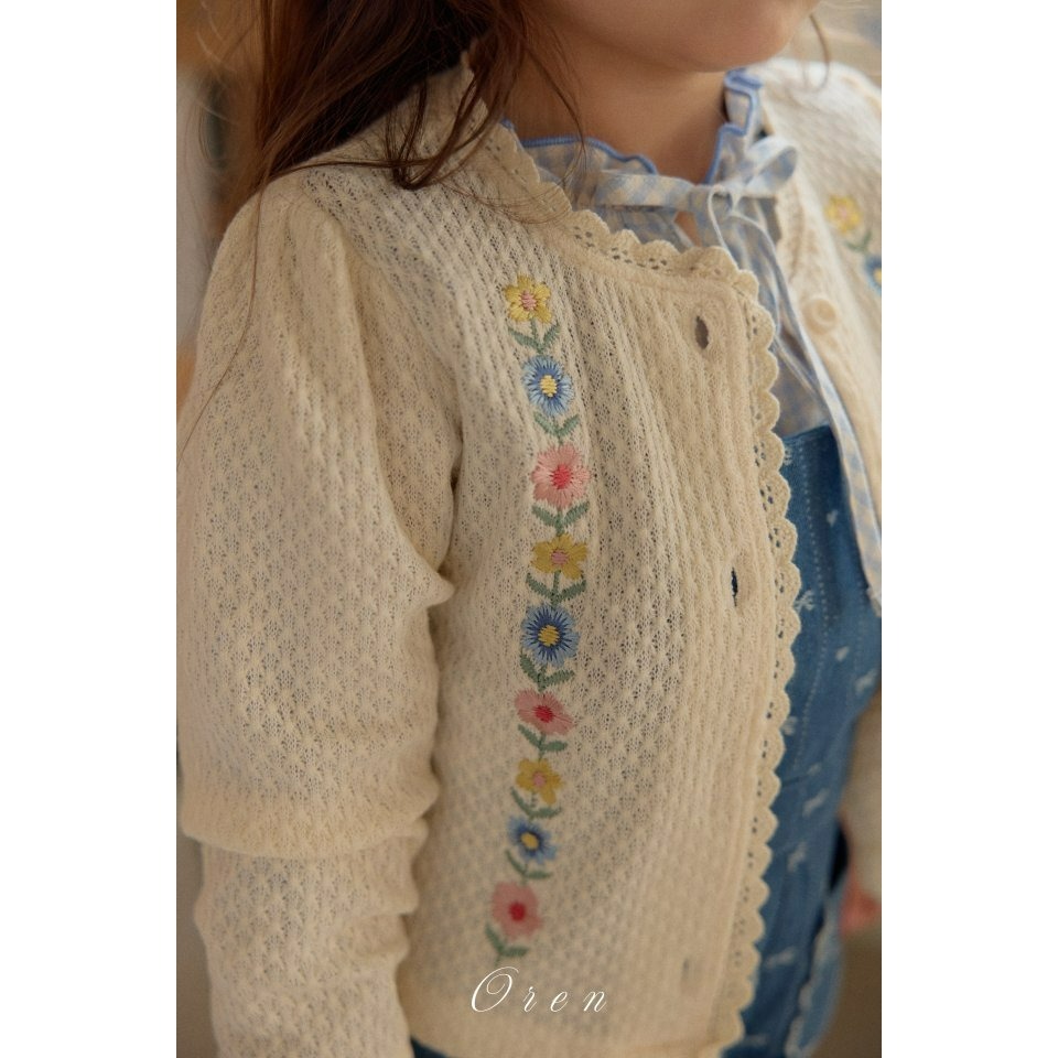 Oren 開襟衫 오렌 코렛꽃자수가디건키즈-細節圖8