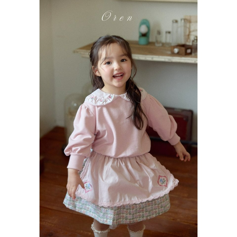 Oren 裙子 오렌 코렛플로럴스커트키즈-細節圖2