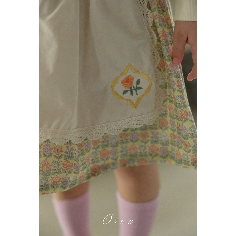 Oren 裙子 오렌 코렛플로럴스커트키즈-細節圖6
