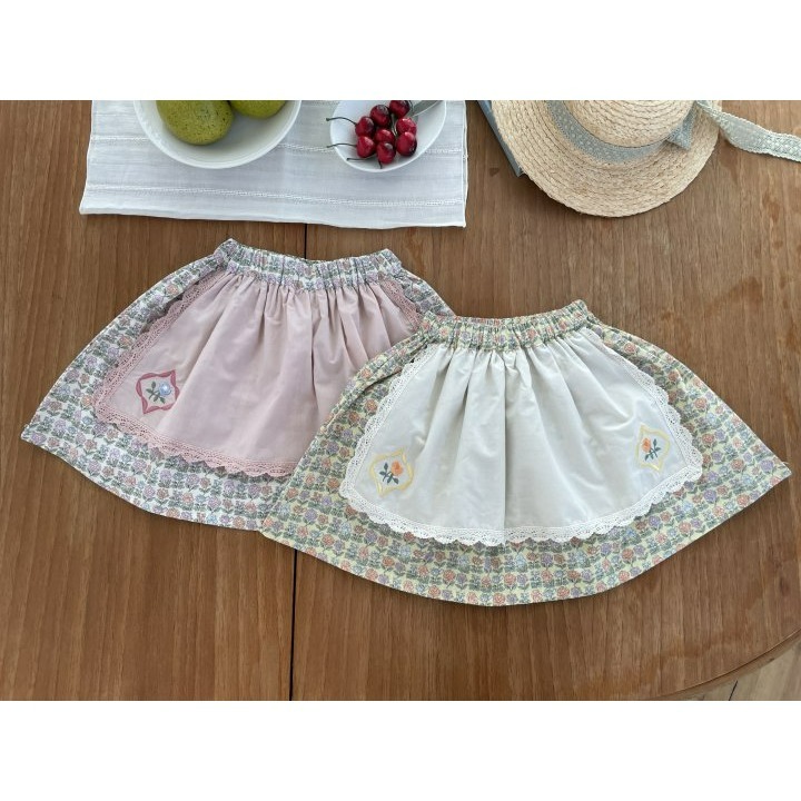 Oren 裙子 오렌 코렛플로럴스커트키즈-細節圖10