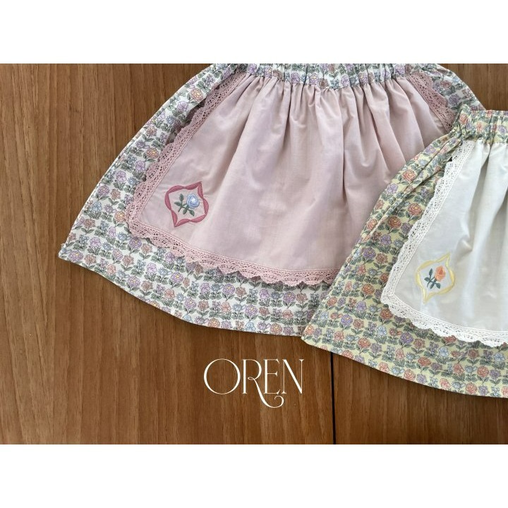 Oren 裙子 오렌 코렛플로럴스커트키즈-細節圖11