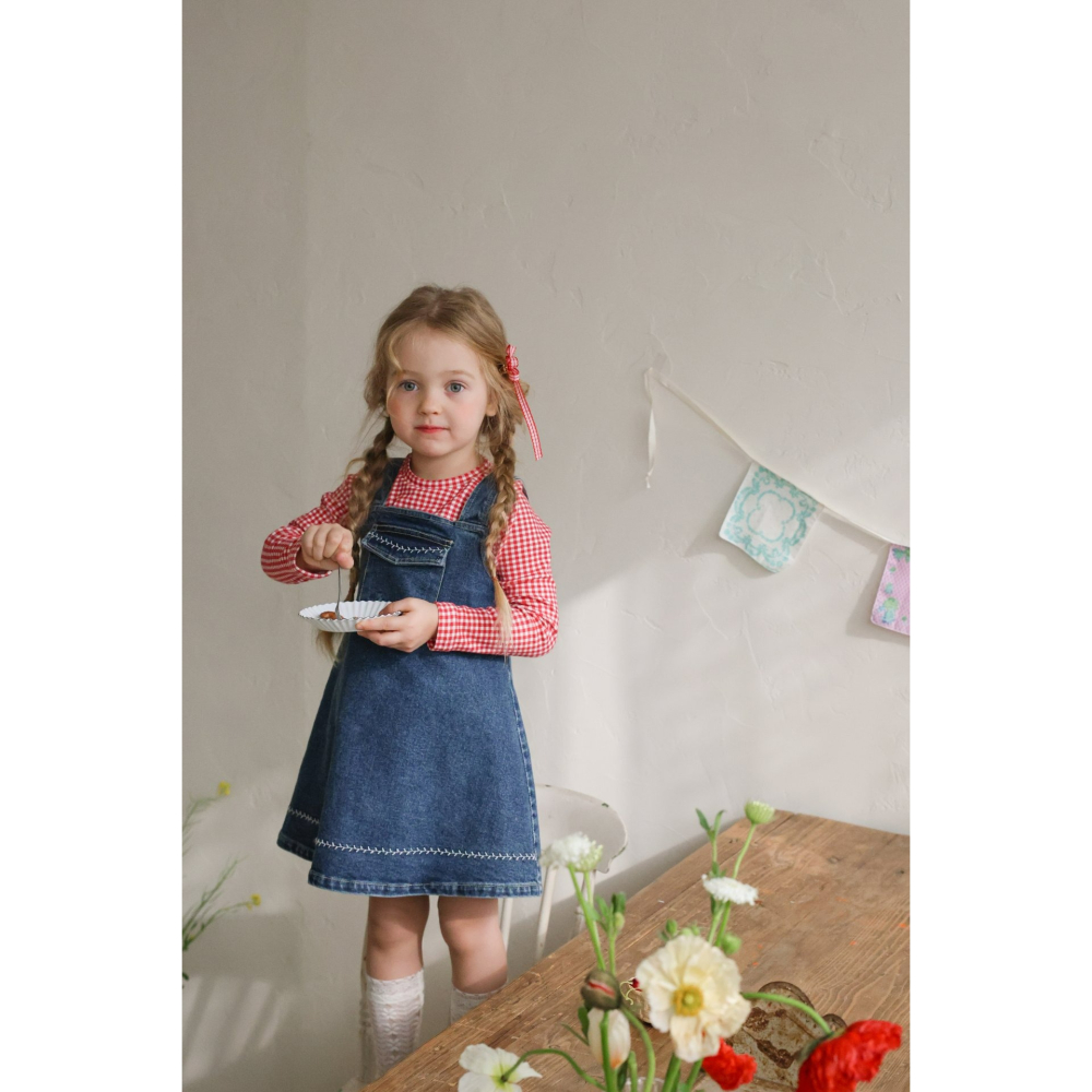 Flo 裙子 플로 에바데님점프스커트-細節圖6