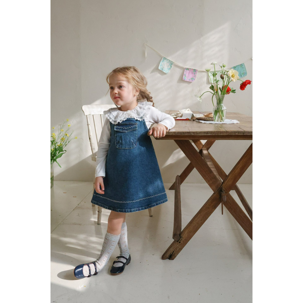 Flo 裙子 플로 에바데님점프스커트-細節圖7