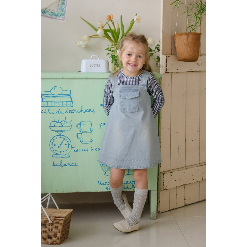 Flo 裙子 플로 에바데님점프스커트-細節圖8