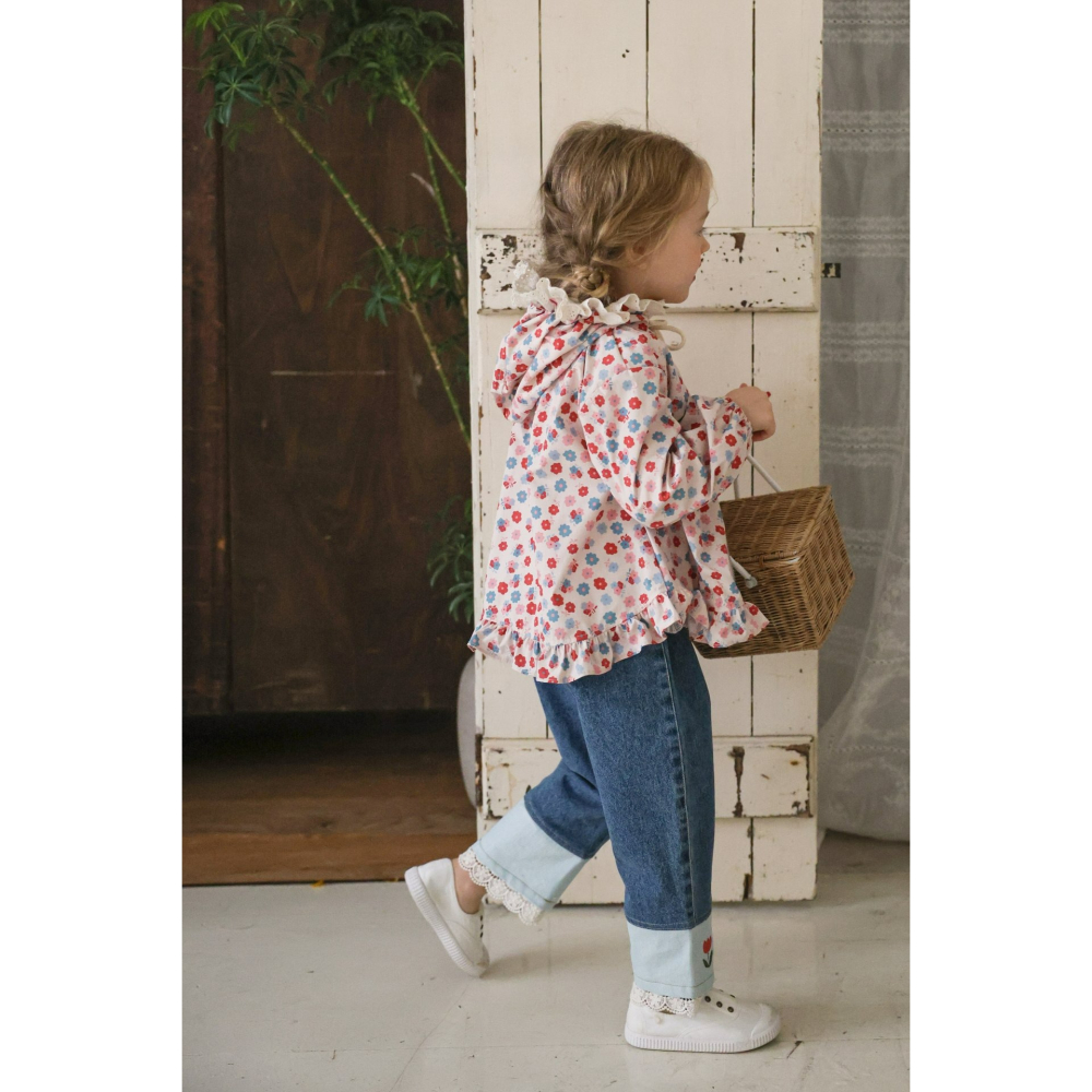 Flo 褲子 플로 튤립데님팬츠-細節圖2