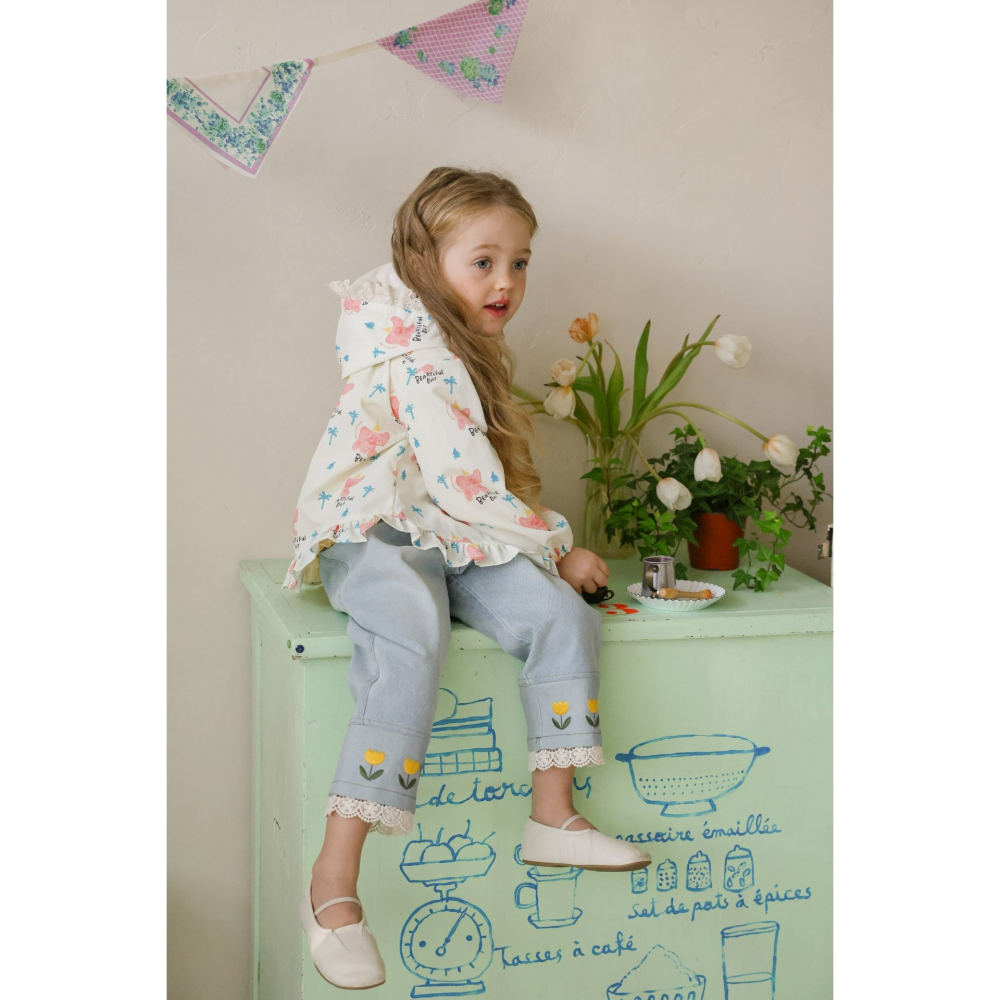 Flo 褲子 플로 튤립데님팬츠-細節圖6