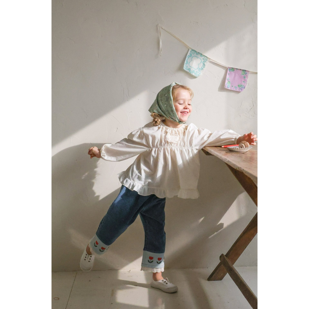 Flo 褲子 플로 튤립데님팬츠-細節圖7