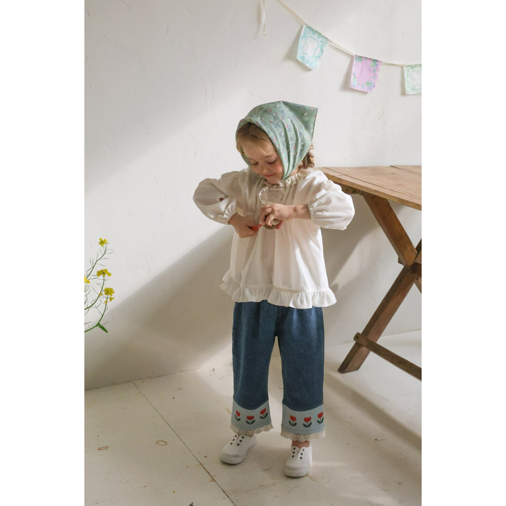 Flo 褲子 플로 튤립데님팬츠-細節圖8