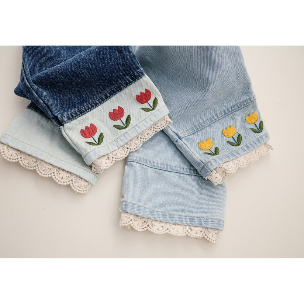 Flo 褲子 플로 튤립데님팬츠-細節圖11