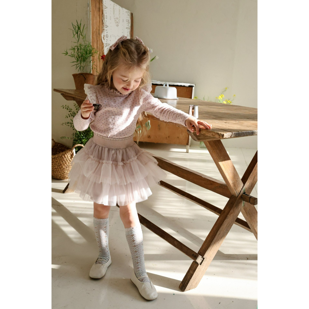 Flo 裙子 플로 세실망사스커트-細節圖3