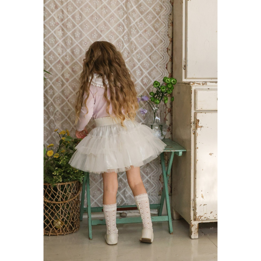 Flo 裙子 플로 세실망사스커트-細節圖5