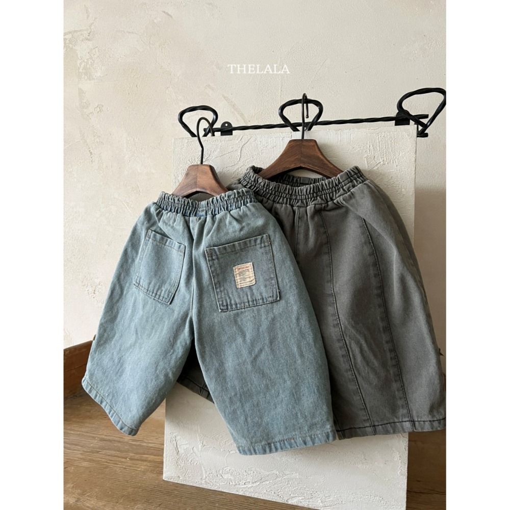 Thelala 褲子 더랄라 커브데님팬츠-細節圖2