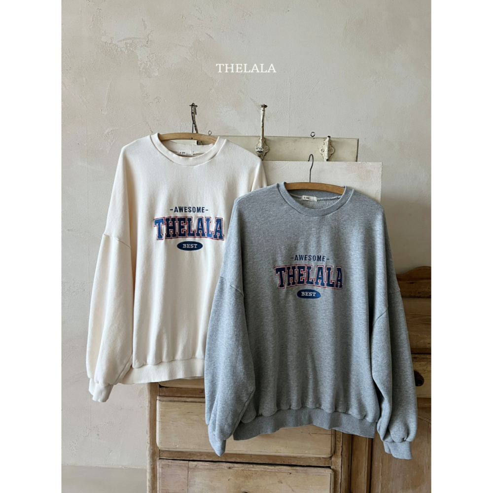 Thelala 上衣 親子裝 더랄라 어썸맨투맨(맘)-細節圖2