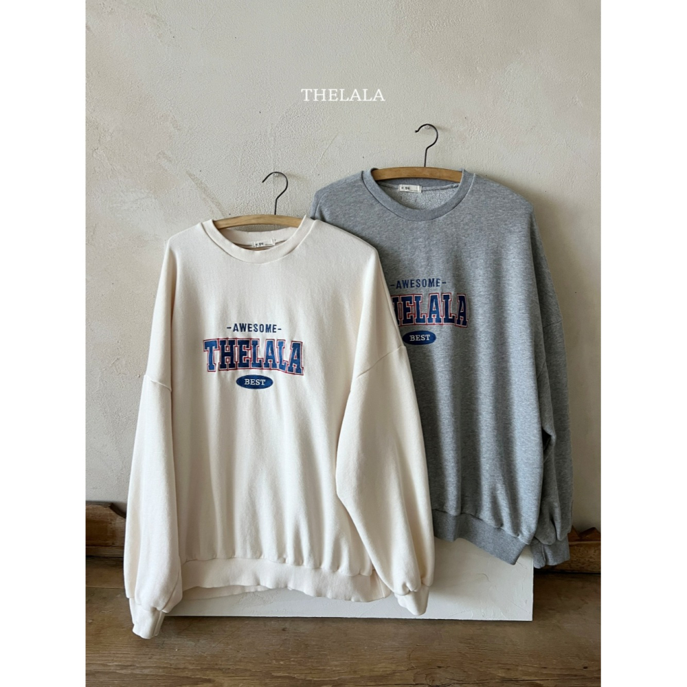 Thelala 上衣 親子裝 더랄라 어썸맨투맨(맘)-細節圖4