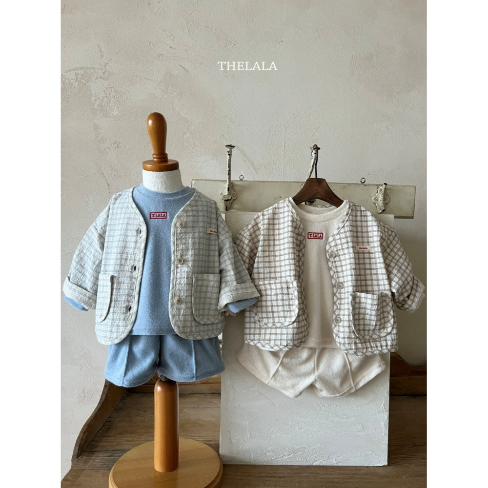 Thelala 外套 더랄라 도비체크자켓-細節圖6