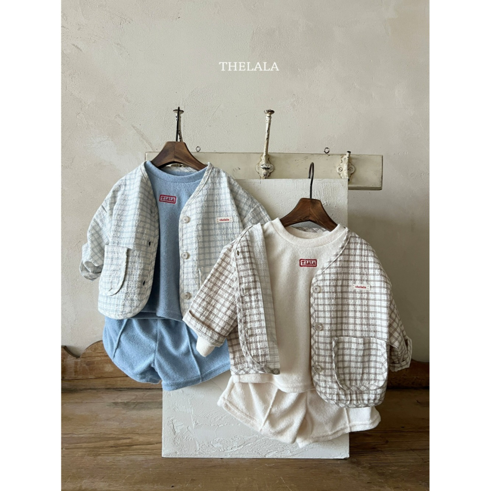 Thelala 外套 더랄라 도비체크자켓-細節圖7