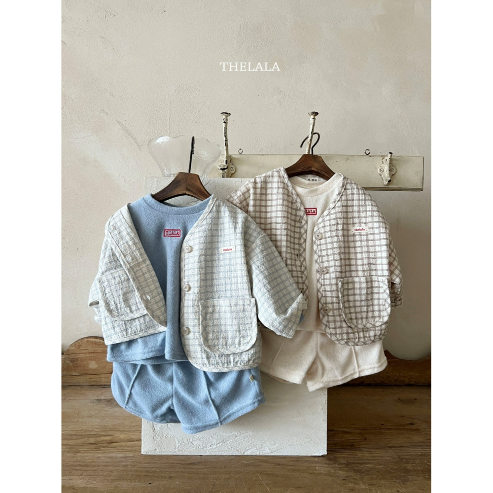 Thelala 外套 더랄라 도비체크자켓-細節圖8