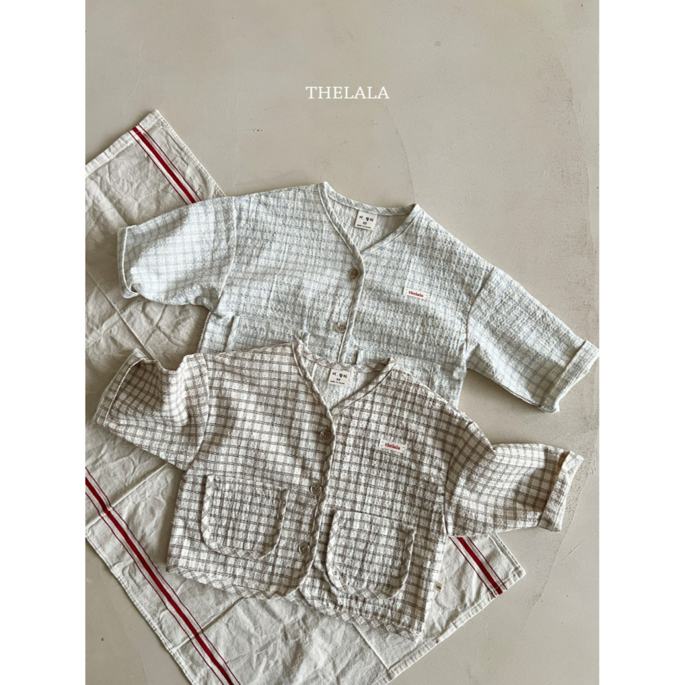 Thelala 外套 더랄라 도비체크자켓-細節圖9