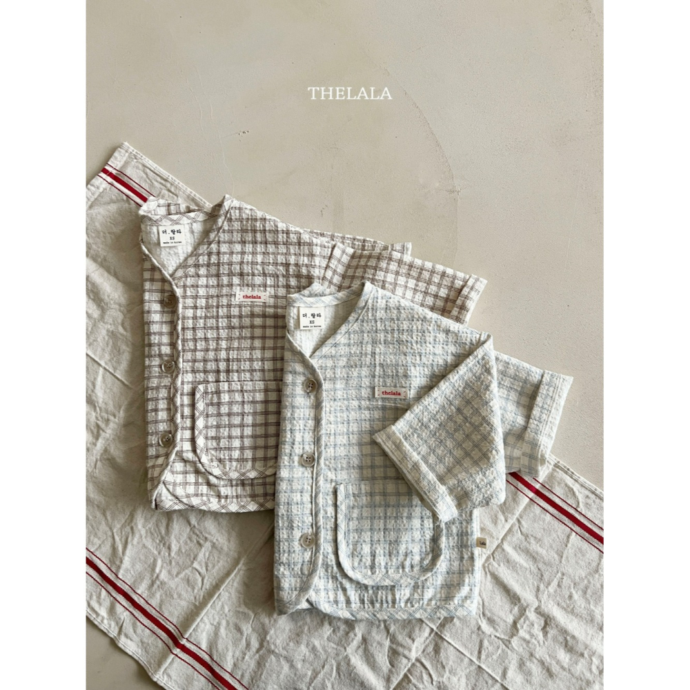 Thelala 外套 더랄라 도비체크자켓-細節圖10