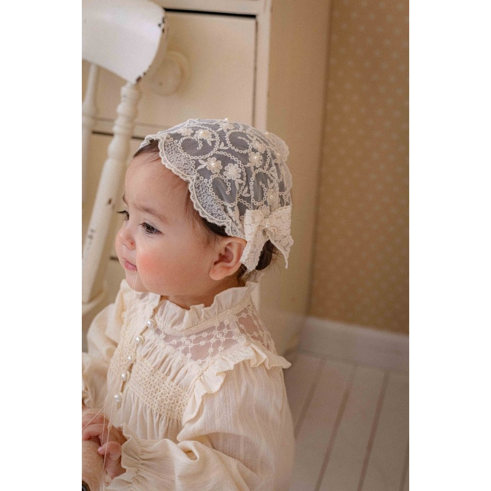 Oren 帽子 오렌 로제뜨진주보넷-細節圖5