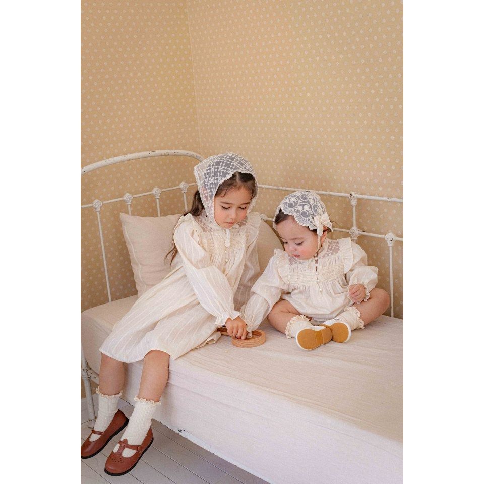 Oren 帽子 오렌 로제뜨진주보넷-細節圖7