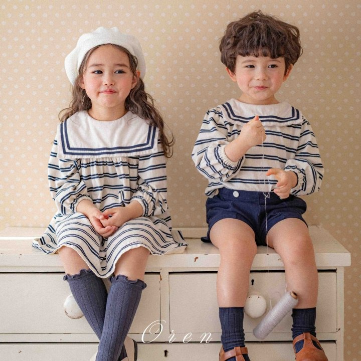 Oren 套裝 上下 오렌 마린ST상하복키즈-細節圖6