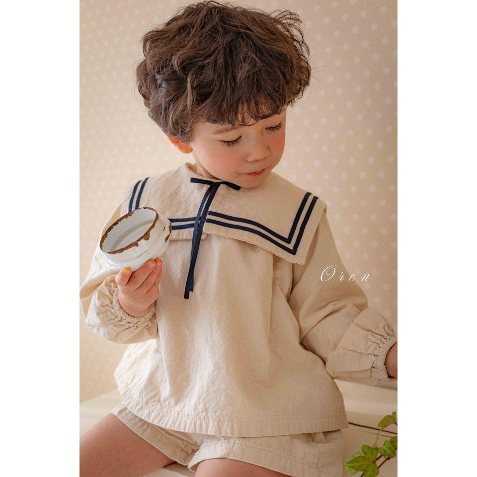 Oren 套裝 上下 오렌 밀크세일러상하복키즈-細節圖3