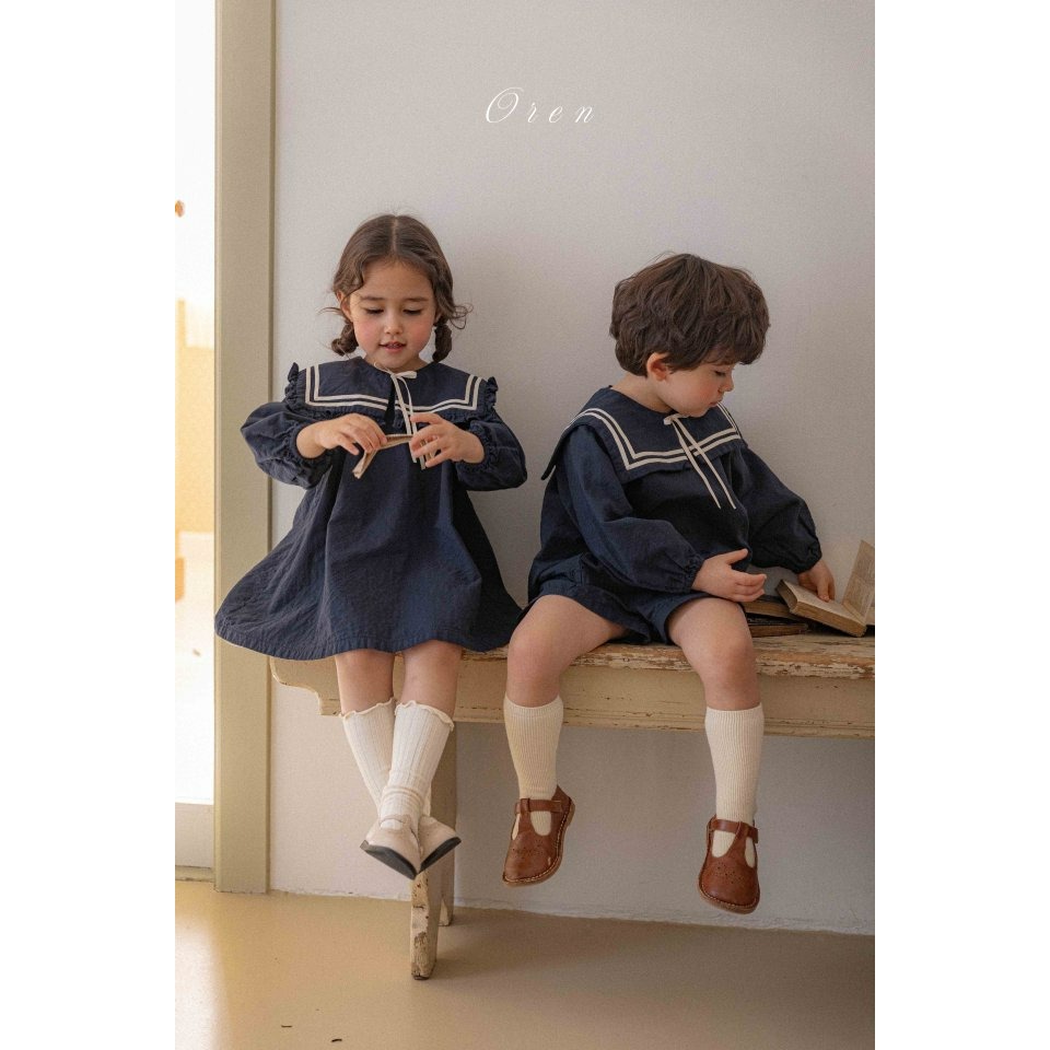 Oren 套裝 上下 오렌 밀크세일러상하복키즈-細節圖6
